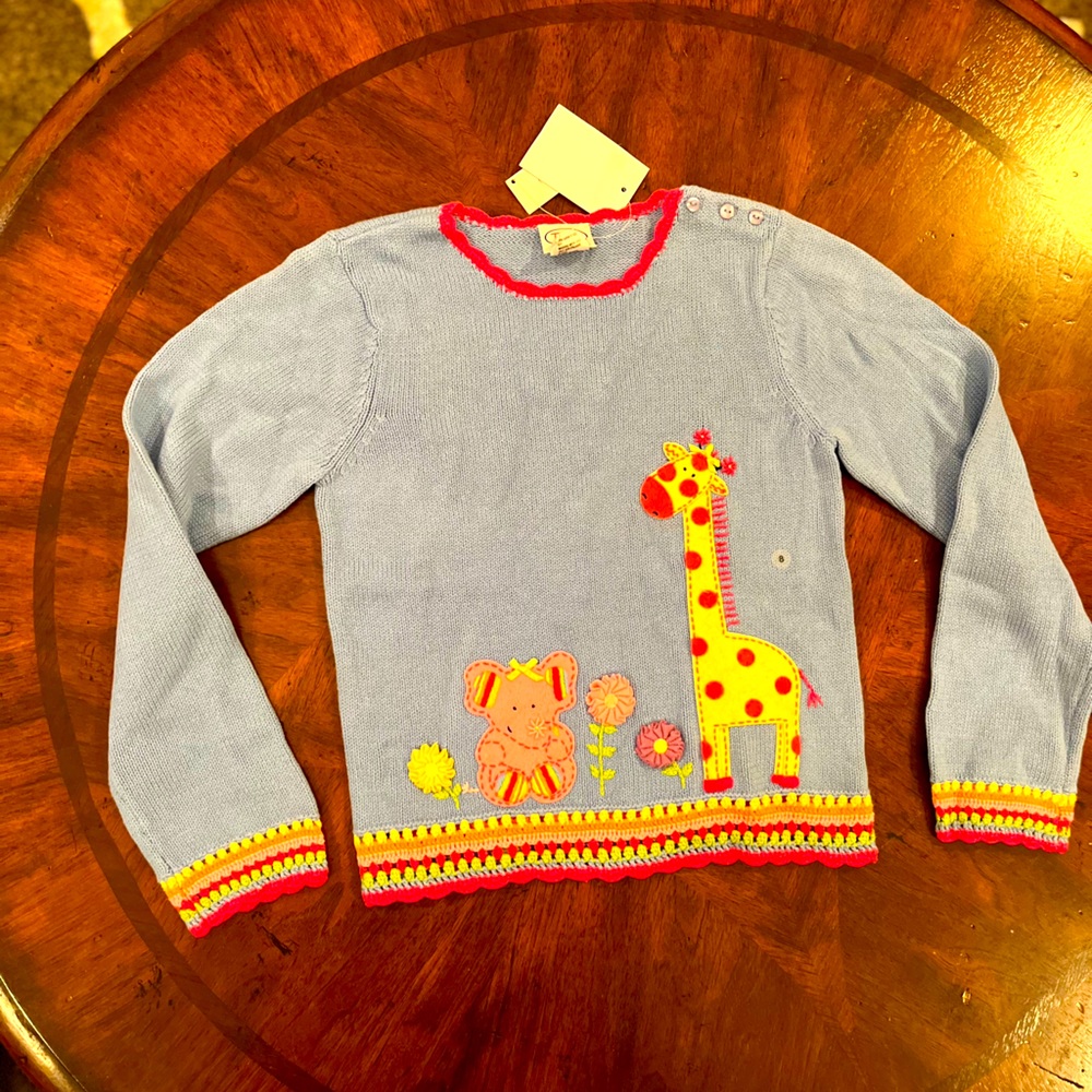 Talbots Kids Embroidered Sweater. NWT. Size 8